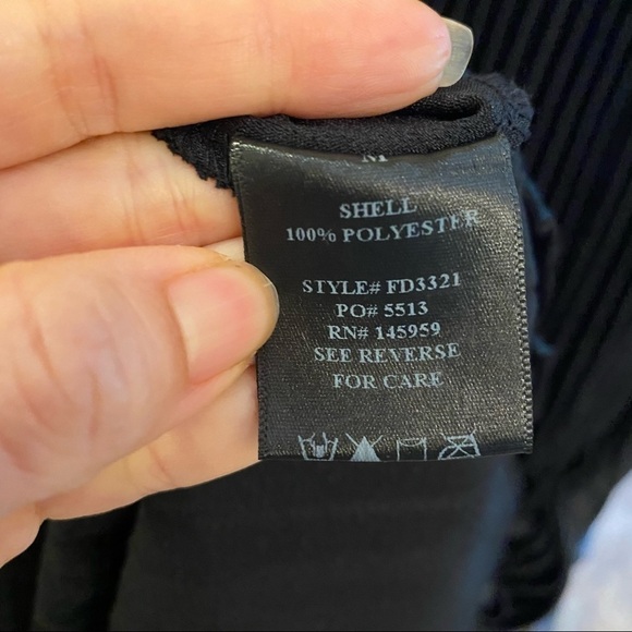 VICI Black Pleated Long Dress Size Medium - Picture 7 of 8